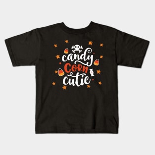 Candy Corn Cutie Halloween Couple Kids T-Shirt